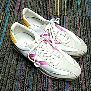 Tretorn White, Pink, and Yellow Women's Sneakers
